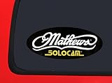 Mathews Solocam - Black white and yellow Oval Archery Bowhunting Window Decal