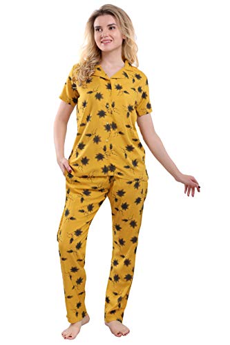 Image of Two Dots Flower Printed Women's Rayon Night Suit Set