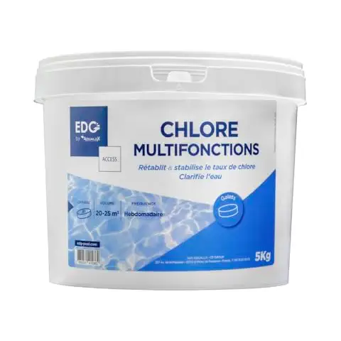 EDG Chlore Piscine Multifonctions 5 Kg Cover