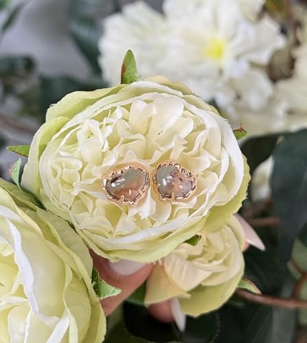 Le Vian 3.60 Carat Aquaprase Heart Stud Earrings for Women | Rose or Yellow Gold Plated 925 Sterling Silver Earrings for Her I Delicate Elegant Design I Push Back Studs 5
