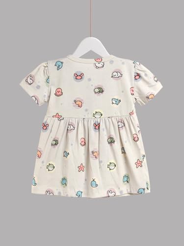 Image of HELLCAT 100% Cotton Baby Frock Dress for Girls - Pack of 3, Soft & Trendy, Short Sleeve