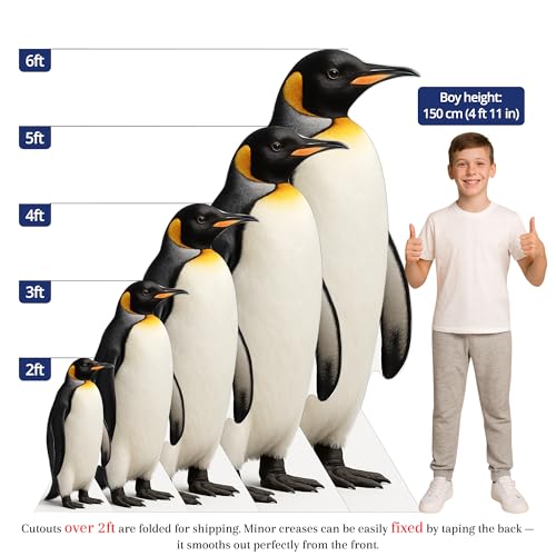 Image of Penguin 4FT Life Size Cardboard Cutout - A Fun Animal Standup for Photo Booths, Birthday Parties, and Events