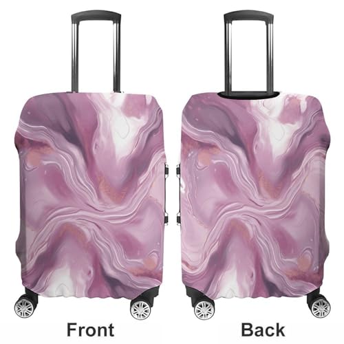 Carry on Luggage Cover Pearl Purple Marble Suitcase Covers for Luggages Tsa Approved Travel Luggage Sleeve Protector Elastic Suitcase Protector Anti-Scratch Washable Fits 19-30 Inch Case -XL3