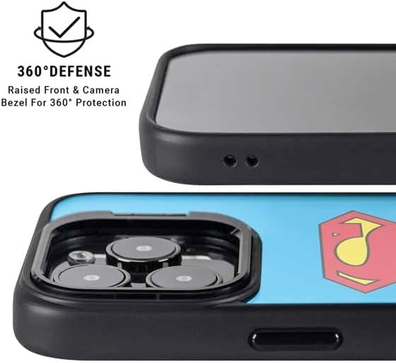 Skinit Kickstand Phone Case Compatible with iPhone 16 Pro Max - Officially Licensed DC Comics Superman Official Logo Design