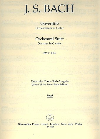 Bach, Johann S.. Ouvertüre C Dur BWV 1066/ Basso Continuo