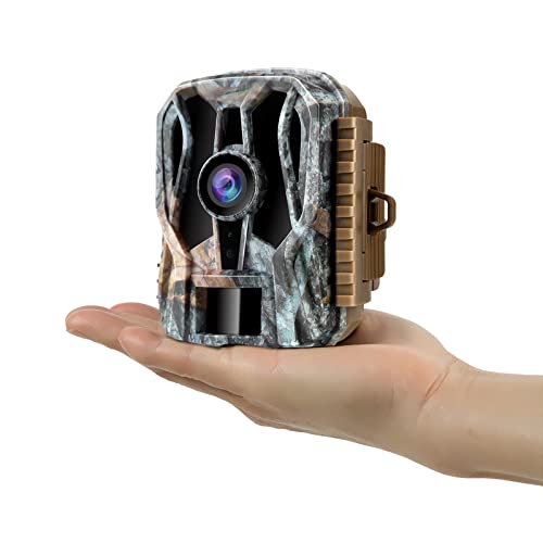 Folgtek 20MP 1080P Mini Caméra de Chasse avec Vision Nocturne et Détection de Mouvement, Caméras de Surveillance de la Chasse IP65 Etanche 120° Grand Angle pour la Chasse en Extérieur