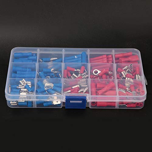 Davitu Terminals - Assorted Crimp Terminals Assorted Spade Crimp Terminals Set Insulated Electrical Wiring Connector Kit - (Color: 360PCS)