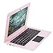 Goldengulf Windows 10 Computer Laptop Mini 10 Zoll 32GB Ultra Dünn und Leicht Netbook Quad Core CPU PC HDMI WiFi USB Netflix YouTube (Hellrosa)