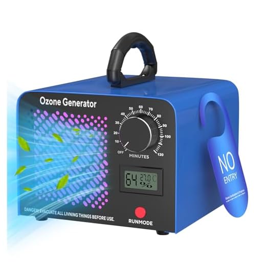 Ozono Generador 65,000 mg/h, Ozonizador Industrial O3 con Temporizador de 120 Min, Temperatura, Humedad, Dispositivo de Ozono Hasta 300㎡ O3 Ozonizador para Garajes, Apartamentos, Hoteles