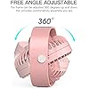 RATEL USB Table Fan, 12.5 cm Mini Desk fan Use with 1.2 meters Cable, Portable & Personal for Home & Office Quiet and Powerful, Cools You Down in Hot Summer, Pink