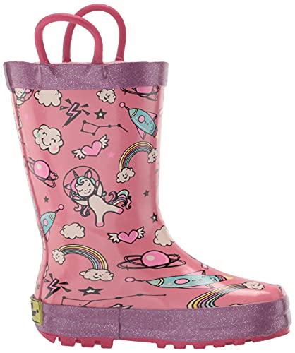 Image of Western Chief Kids Ladybug Rain Boot(Toddler /Little Kid /Big Kid) | Built for outdoor play, pull-on loops for self-dressing, comfort EVA insole, rubber traction outsole, toddler to big kid size