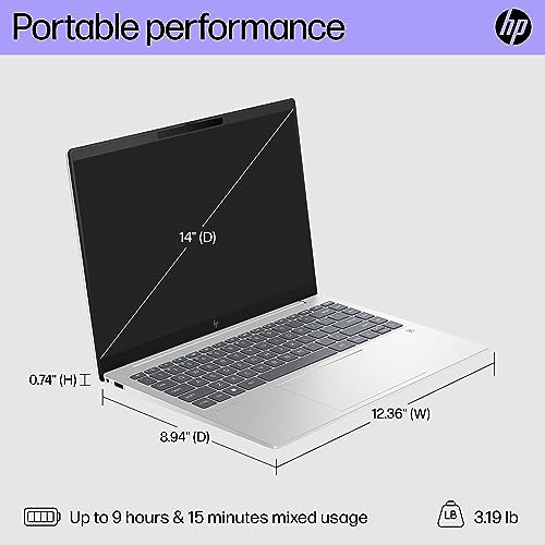 Image of HP Pavilion Plus 14 inch Laptop, WUXGA Display, AMD Ryzen 5 7540U, 16 GB RAM, 512 GB SSD, AMD Radeon 740M Graphics, Windows 11 Home, 14-ey0010nr (2023)