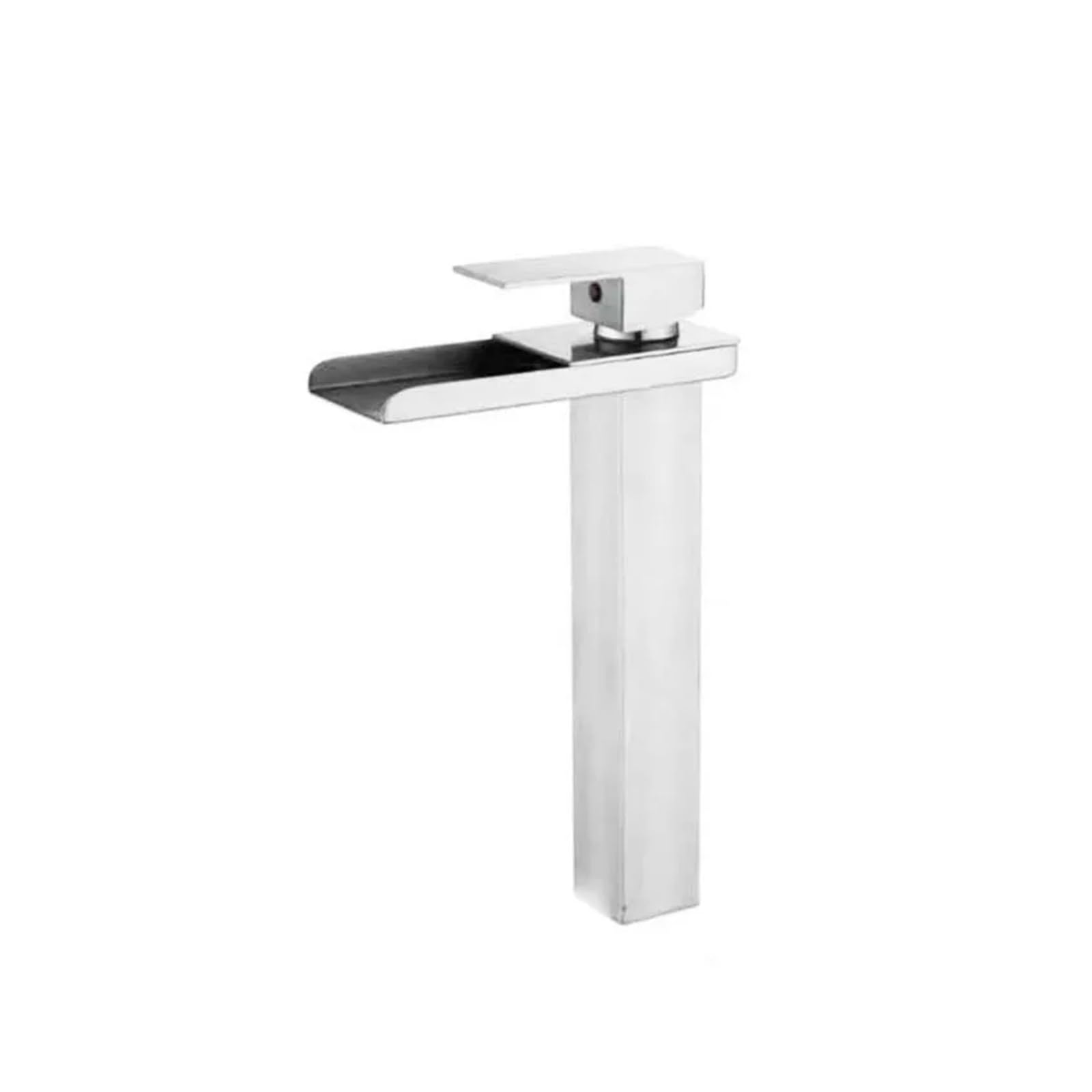 FHFH Black basin faucet bathroom waterfall faucet stainless steel faucet hot and cold mixer faucet sink deck mounted faucet Sink faucet