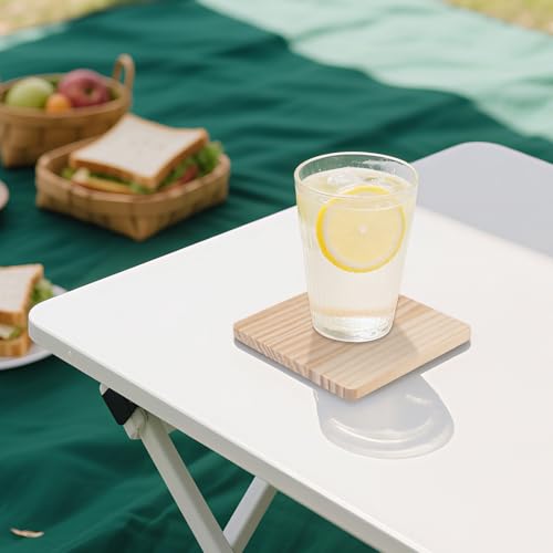 Dessous de verre en bois isolant pour boissons chaudes et froides en lot de 30 pièces durables - 6