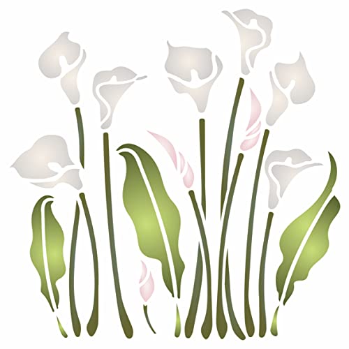 Calla Field - Stencil per pittura, 35,56 x 35,56