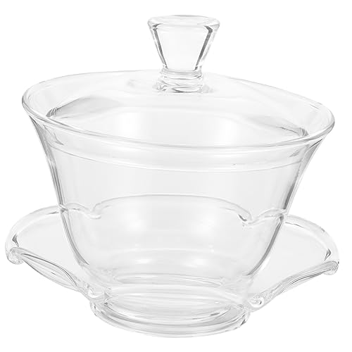Imagen de IMIKEYA 1 Juego De Sopera De Vidrio Taza De Té San Cai Tazón De Té Vasos Transparentes Tazón De Transparente Tazas De Con Tapa Tazón De Chino Taza Mini Tazas De Café Decoración