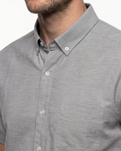 Image of Visive Mens Shirts Multi Packs Short Sleeve Button Down Dress Shirts Solid Color Big and Tall