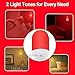 Finezeal 670nm Red & Amber Light Night Light Plug into Wall for Sleep[4 Pack] - Zero Blue Light, Dusk to Dawn Sensor Auto On/Off LED Red Night Light for Nursery Bedroom Bathroom