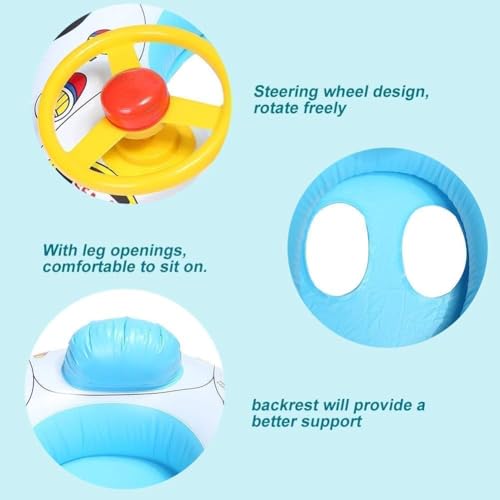 Image of Swim Ring for Kids Inflatable Pool Float Tube for 1-5 Years Baby Girl Boys Inflatable Swimming Safety Tube (Swimming Ring)