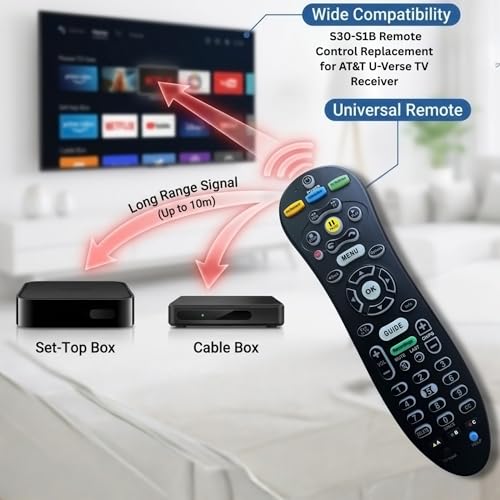 Télécommandes universelles récepteur U-Verse S30-S1B télécommande infrarouge rétroéclairée décodeur