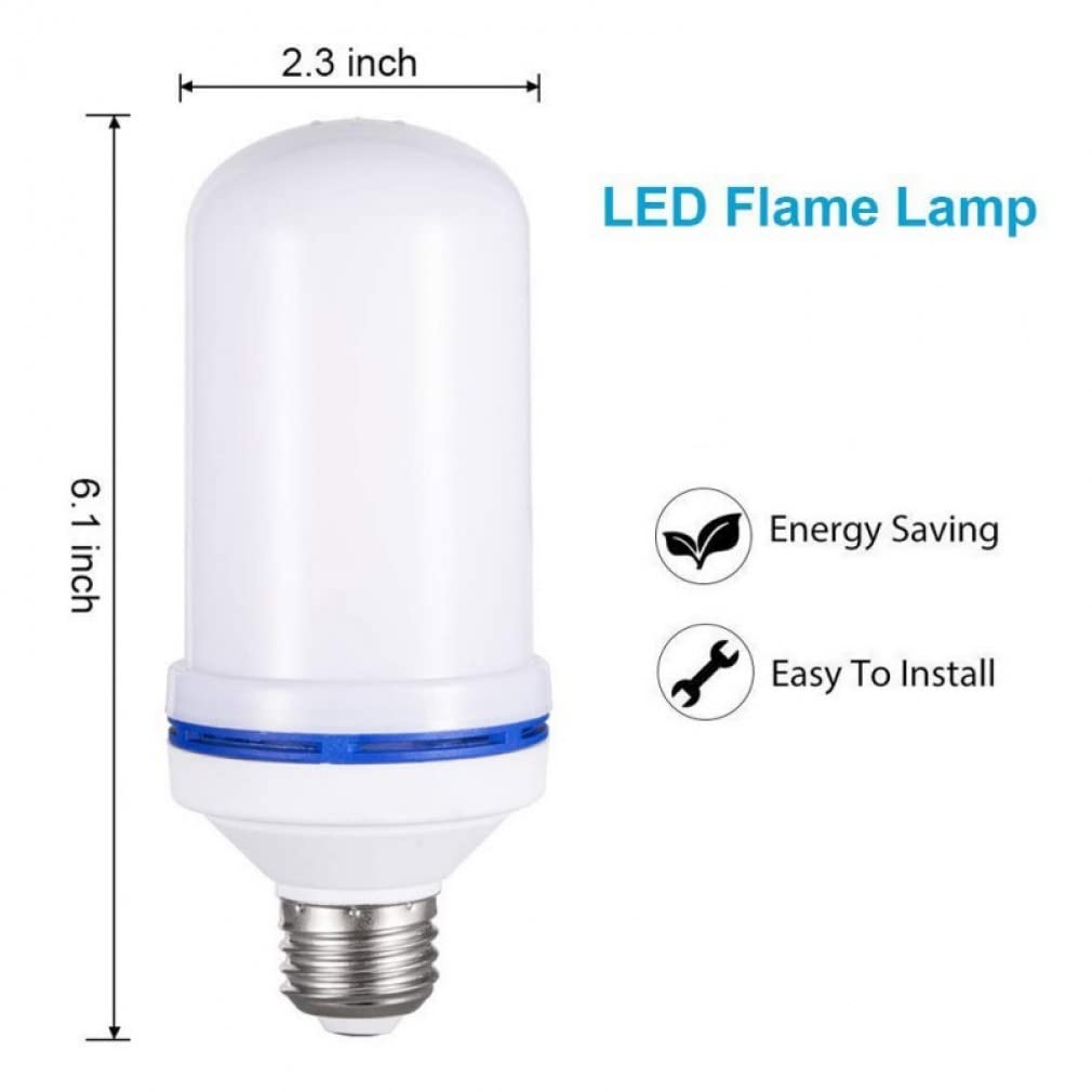 Lampadina a LED E27 Lampada a 4 modalità Lampadina a Mais Sfarfallio LED Effetto Fiamma dinamica 9W 85V-265V per Illuminazione Domestica