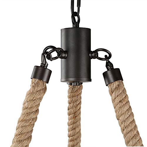 LNC 20.5" Farmhouse Chandeliers Rustic Round Wagon Wheel 6-Light Fixture for Dining & Living Room, Bedroom and Foyer - Image 9