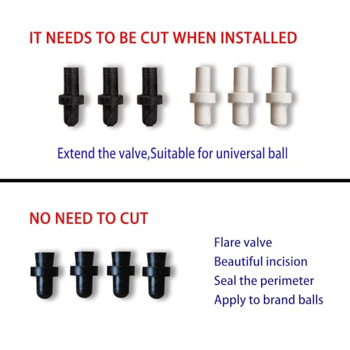 Image of MINDCOLLISION Sport Ball Inflation Valve Kit (3 specifications 10 Replacement Valves) for Basketball, Soccer, Volleyball and Football,set 2