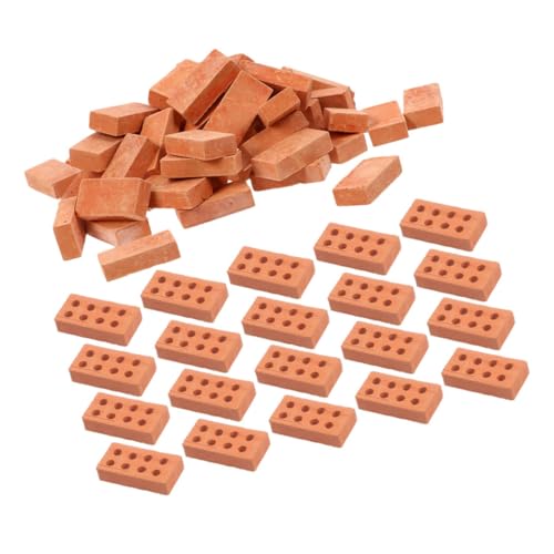 SOIMISS 100 Piezas Mini Ladrillos para Modelos de Micro Paisaje Bloques para Proyectos DIY como Casas de Muñecas y Mesas de Arena Ornamento Compacto para Creatividad y Construcción