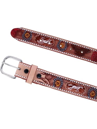 CTM Boys Cowboy Print Embossed Belt4