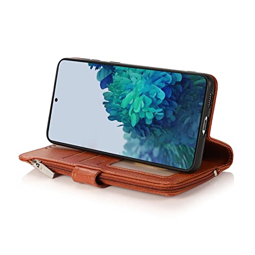 Capa carteira para Samsung Galaxy S21/S21 Plus/S21 Ultra, capa protetora flip de couro premium com a