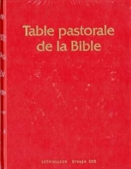 Paperback Table Pastorale de la Bible [French] Book