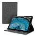 Produktbild kwmobile Hülle kompatibel mit Huawei MediaPad T5 10 - Slim Tablet Cover Case Schutzhülle mit Ständer Dunkelgrau