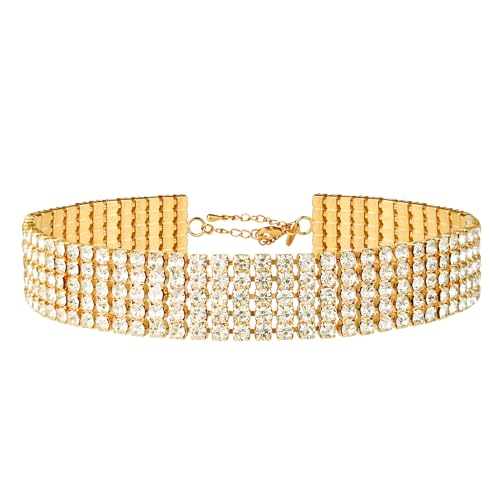 Collier ras du cou strass étincelants pour mariage et demoiselle d'honneur