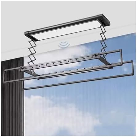 Ultra Thin Electric Clothes Drying Rack with Remote Control – Fully Automatic Lifting Hanger for Balcony & Laundry – Smart Household Solution (Color: C)