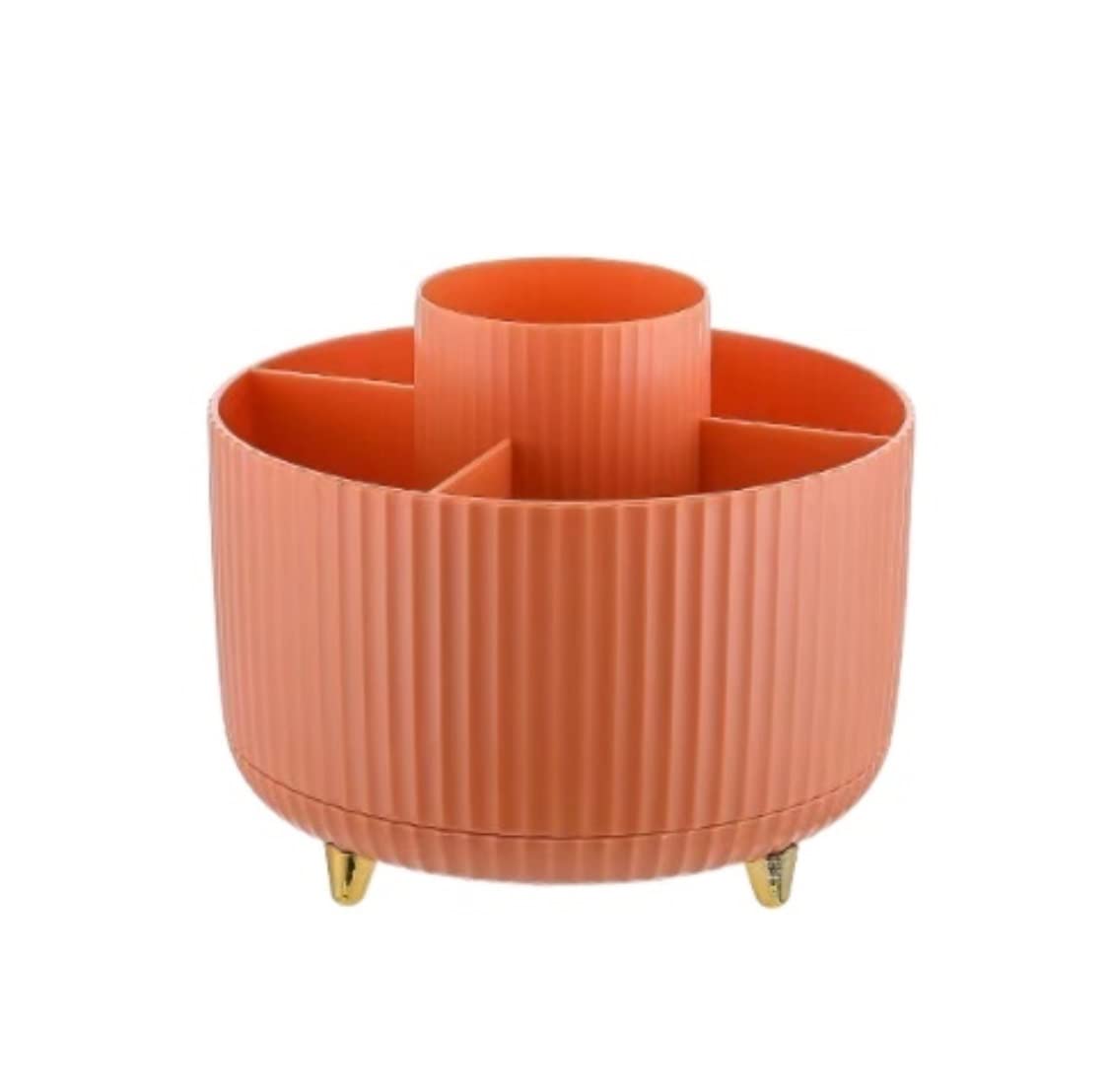 Organizer do Makijażu Elegancki Pulpit Schowek Na Kosmetyki Obróć Biżuterię Pojemnik Do Przechowywania Rozmaitości Organizator Przybory Makijażu Pojemnik na Kosmetyki(Oranje)