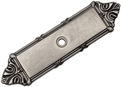 25 Pack - Cosmas 9467WN Weathered Nickel Cabinet Hardware Knob Backplate/Back Plate