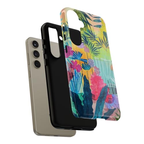 Coque Samsung S24 Plus jardin tropical brillant multicolore rigide - 4