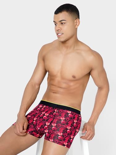 Image of Bummer Printed Micro Modal Trunks Underwear for Men - Ultra Soft & Breathable, 3 Times Softer Than Cotton, Anti-Bacterial, Stretchable for Ultimate Comfort & Style, Pack of 1 (A Shark Tank Product)
