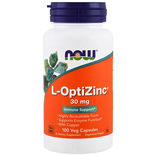 NOW Opti L-zinc 30mg 100 Capsules (Pack of 3)