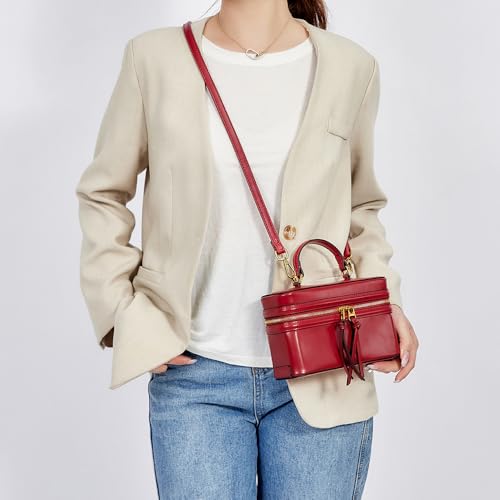 Image of Classic Satchel Crossbody Purse for Women Chic Mini Box Purse, Women Crossbody Shoulder Bag
