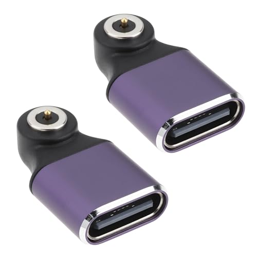 SING F LTD 2PCS Type-C Smart Ring Charging Converter 500mA Compatible with Ring Sizes Fit for Smart Ring (Purple)