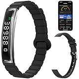 findtime Smart Bracelet Fitness Tracker Heart Rate Monitor Sleep Activity Tracker Step Counter Calories Pedometer Waterproof Slim Thin Health Band for Women Ladies Men, Free App, 2 Bands