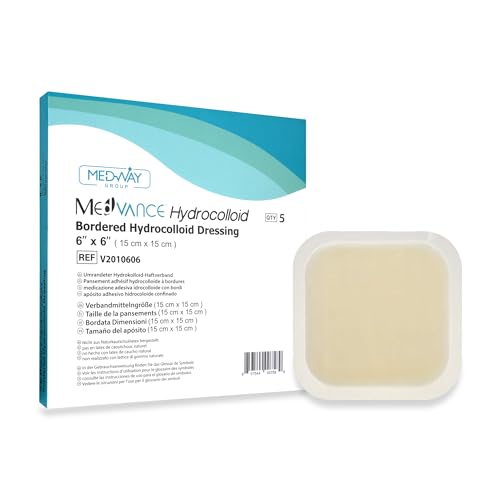 MedVanceTM Hidrocoloide: apósito adhesivo hidrocoloide confinado, 15 cm x 15 cm, caja de 5 apósitos