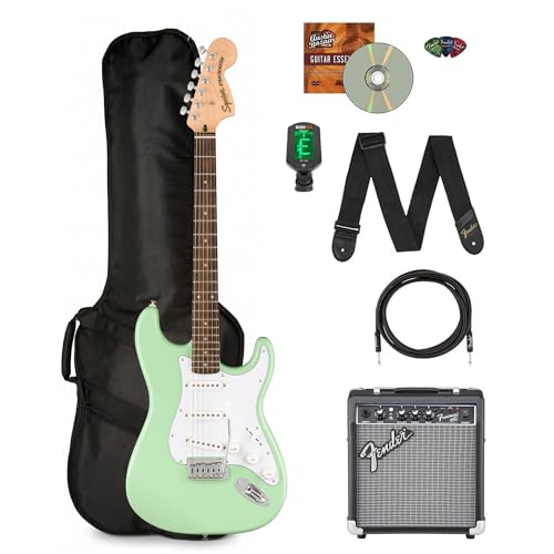Fender Squier Affinity Stratocaster ����� - Fender Frontman 10G�A���v�A�M�O�o�b�O�A�`���[�i�[�A�y��P�[�u���A�X�g���b�v�A�s�b�N�A�I�[�X�e�B���o�U�[���C���X�g���N�V����DVD�t���T�[�t�O���[���o���h