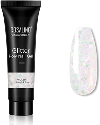 Nagelverlängerung Kit für Nägel, 15ml Gel Nägel Nagelverlängerung, 13 Farben Poly Nagel Gel Kit Glitzer Polygel…