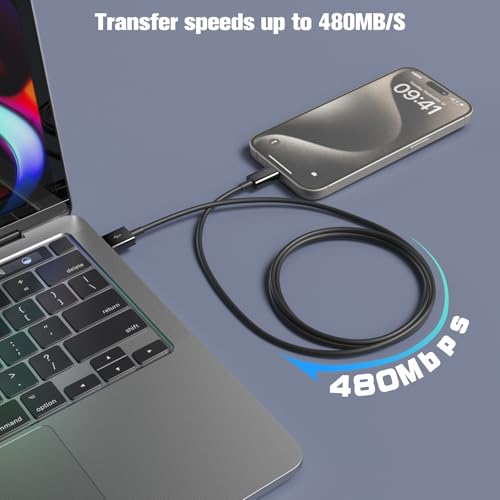 Car Carplay Cable for iPhone 17/16/15,iPhone 16/15 Plus17/16/15 Pro 17/16/15Pro Max charger ,USB A to USB C for Carplay USB C Cord, iPad USB C Cable 10th, iPad Air Car Charger Cable Cord 3FT (Black) by Snisre - Image 7