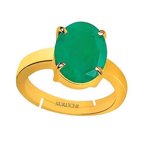 Suruchi Gems & Jewels 22K �S�[���h���b�L �G�������h/�p���i 10.25 ���b�e�B�܂���9.5�J���b�g �萯�p���/�����` �p���`���_�g�D ���߉\�ȃ����O �j���p - cvtf