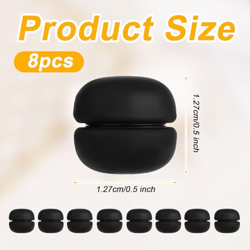 XIHIRCD 8Pcs Magnetic Hijab Pins, Small Hijab Magnets Multifunctional No-Snag Scarf Closure Pinless Brooch for Women Men Scarf Scarves Clothing (Black)