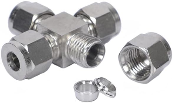 1PC 304 Stainless Steel Double Ferrule Straight Cross Fitting 16mm Tube Hex 4-way Equal diameter cross joint