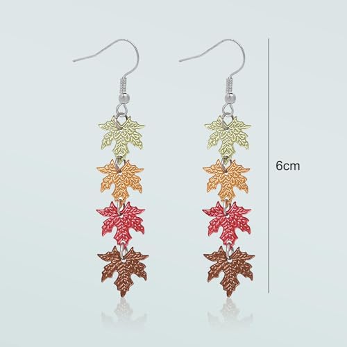 Red Maple Leaf Earrings for Women Autumn Fall Earrings Fall Jewelry for Women Thanksgiving Earrings Thanksgiving Jewelry for Women2